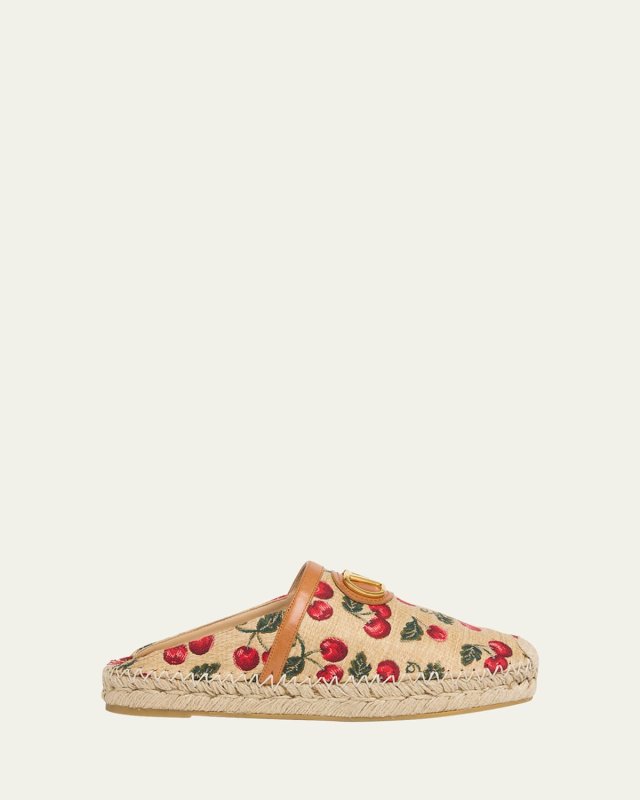 VLogo Cherry Espadrile Mules